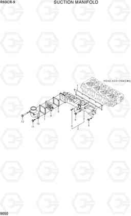 9050 SUCTION MANIFOLD R60CR-9, Hyundai