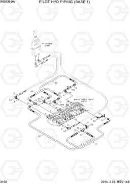 3100 PILOT HYD PIPING (BASE 1) R60CR-9A, Hyundai