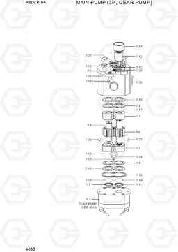 4030 MAIN PUMP (3/4, GEAR PUMP) R60CR-9A, Hyundai