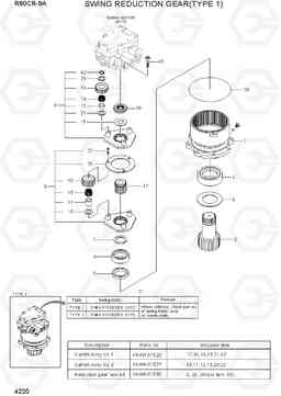 4220 SWING REDUCTION GEAR(TYPE 1) R60CR-9A, Hyundai