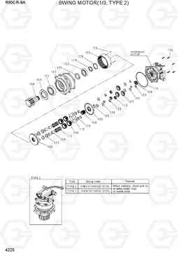 4225 SWING MOTOR  (1/3, TYPE 2) R60CR-9A, Hyundai