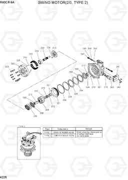 4226 SWING MOTOR  (2/3, TYPE 2) R60CR-9A, Hyundai