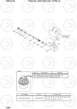 4280 TRAVEL MOTOR (3/4, TYPE 2) R60CR-9A, Hyundai