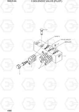 4360 3 SOLENOID VALVE (PILOT) R60CR-9A, Hyundai