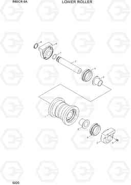 5020 LOWER ROLLER R60CR-9A, Hyundai
