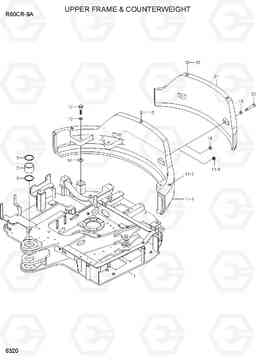 6320 UPPER FRAME & COUNTERWEIGHT R60CR-9A, Hyundai