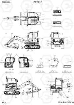 8100 DECALS(ENGLISH) R60CR-9A, Hyundai