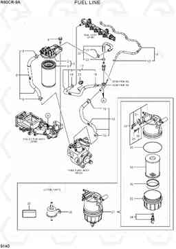 9140 FUEL LINE R60CR-9A, Hyundai