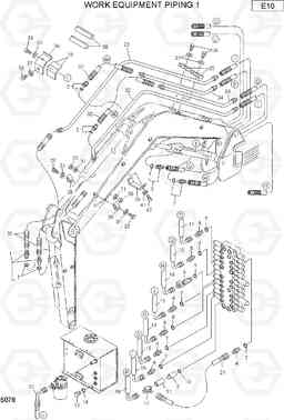 5078 WORK EQUIPMENT PIPING 1 R75-7, Hyundai