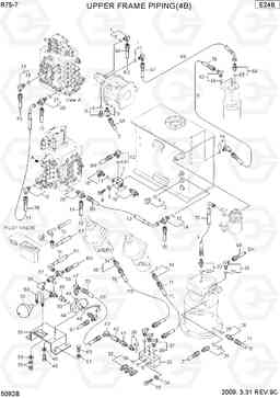 5092B UPPER FRAME PIPING 4 R75-7, Hyundai