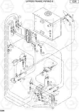 5098 UPPER FRAME PIPING 6 R75-7, Hyundai