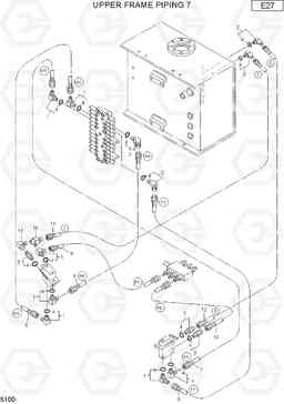 5100 UPPER FRAME PIPING 7 R75-7, Hyundai