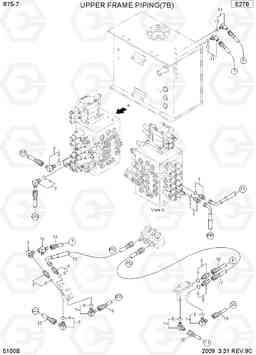 5100B UPPER FRAME PIPING 7 R75-7, Hyundai