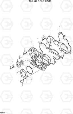 A080 TIMING GEAR CASE R75-7, Hyundai