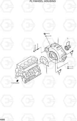 A090 FLYWHEEL HOUSING R75-7, Hyundai