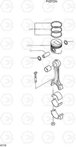 A110 PISTON R75-7, Hyundai