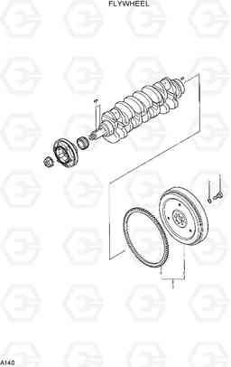 A140 FLYWHEEL R75-7, Hyundai