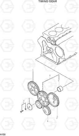 A150 TIMING GEAR R75-7, Hyundai