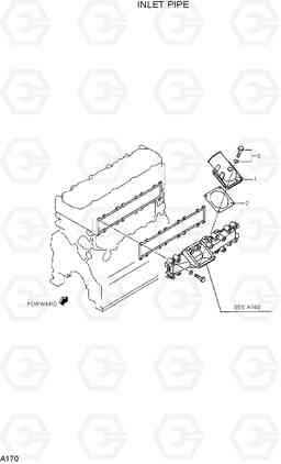 A170 INLET PIPE R75-7, Hyundai