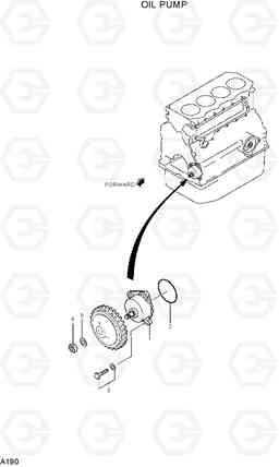 A190 OIL PUMP R75-7, Hyundai