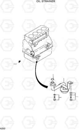 A200 OIL STRAINER R75-7, Hyundai