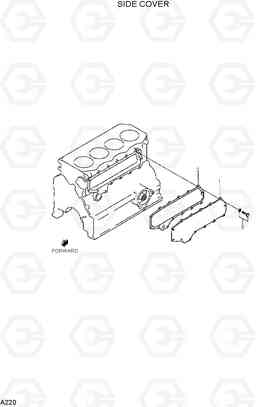 A220 SIDE COVER R75-7, Hyundai