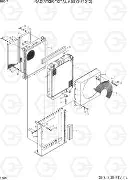 1060 RADIATOR TOTAL ASSY(-#1012) R80-7, Hyundai