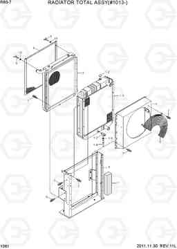 1061 RADIATOR TOTAL ASSY(#1013-) R80-7, Hyundai