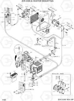 1100 AIRCON & HEATER MOUNTING R80-7, Hyundai