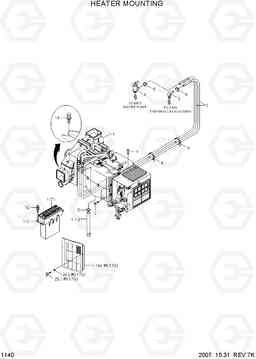 1140 HEATER MOUNTING R80-7, Hyundai