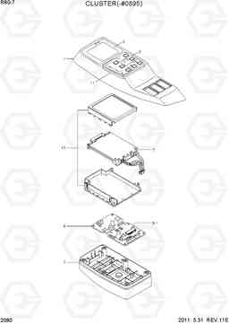 2080 CLUSTER(-#0895) R80-7, Hyundai