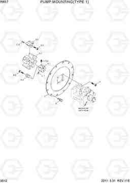 3010 PUMP MOUNTING(TYPE 1) R80-7, Hyundai