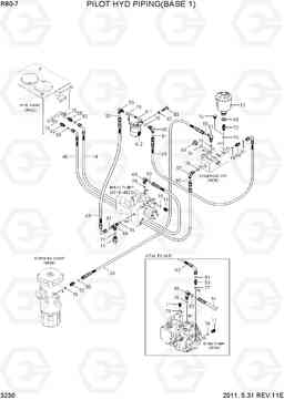 3230 PILOT HYD PIPING(BASE 1) R80-7, Hyundai