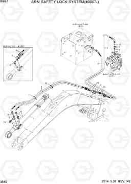 3510 ARM SAFETY LOCK SYSTEM(#0007-) R80-7, Hyundai