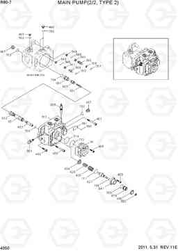 4050 MAIN PUMP(2/2, TYPE 2) R80-7, Hyundai