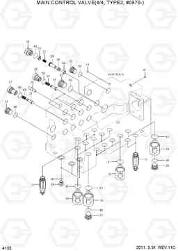 4135 MAIN CONTROL VALVE(4/4, TYPE2, #0879-) R80-7, Hyundai