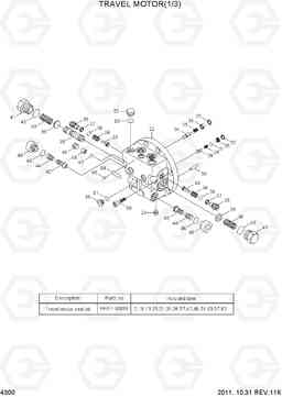 4300 TRAVEL MOTOR(1/3) R80-7, Hyundai