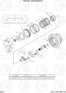 4310 TRAVEL MOTOR(2/3) R80-7, Hyundai