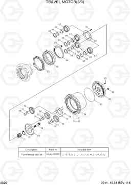 4320 TRAVEL MOTOR(3/3) R80-7, Hyundai