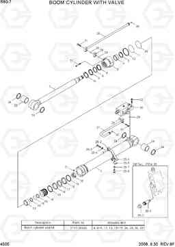 4505 BOOM CYLINDER WITH VALVE R80-7, Hyundai