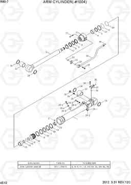 4510 ARM CYLINDER(-#1004) R80-7, Hyundai
