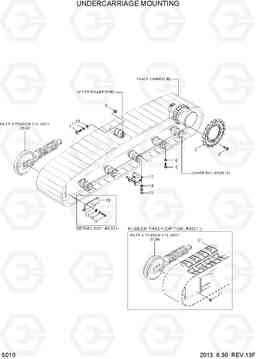 5010 UNDERCARRIAGE MOUNTING & RUBBER TRACK R80-7, Hyundai