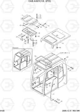 6100 CAB ASSY(1/6, STD & FOG TYPE) R80-7, Hyundai