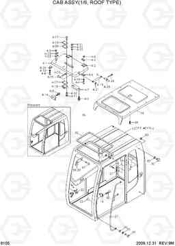 6105 CAB ASSY(1/6, ROOF TYPE) R80-7, Hyundai