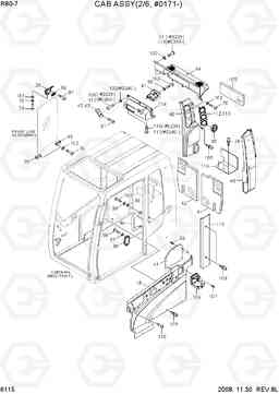 6115 CAB ASSY(2/6, #0171-) R80-7, Hyundai