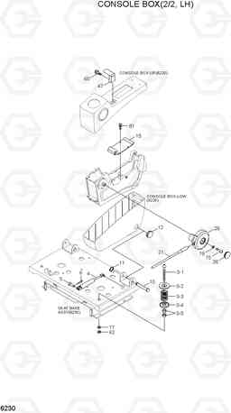 6230 CONSOLE BOX(2/2, LH) R80-7, Hyundai