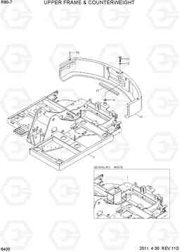 6400 UPPER FRAME & COUNTERWEIGHT R80-7, Hyundai