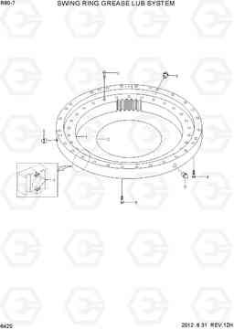 6420 SWING RING GREASE LUB SYSTEM R80-7, Hyundai