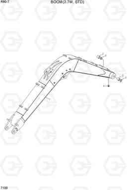 7100 BOOM(3.7M, STD) R80-7, Hyundai