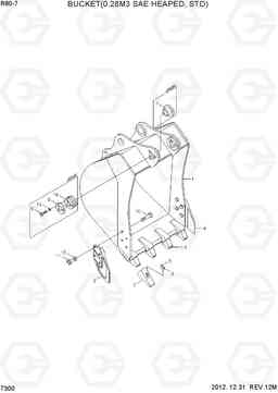 7300 BUCKET(0.28M3 SAE HEAPED, STD) R80-7, Hyundai